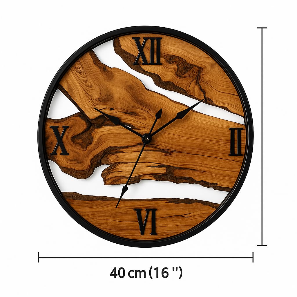 Olive Wood Wall Clock