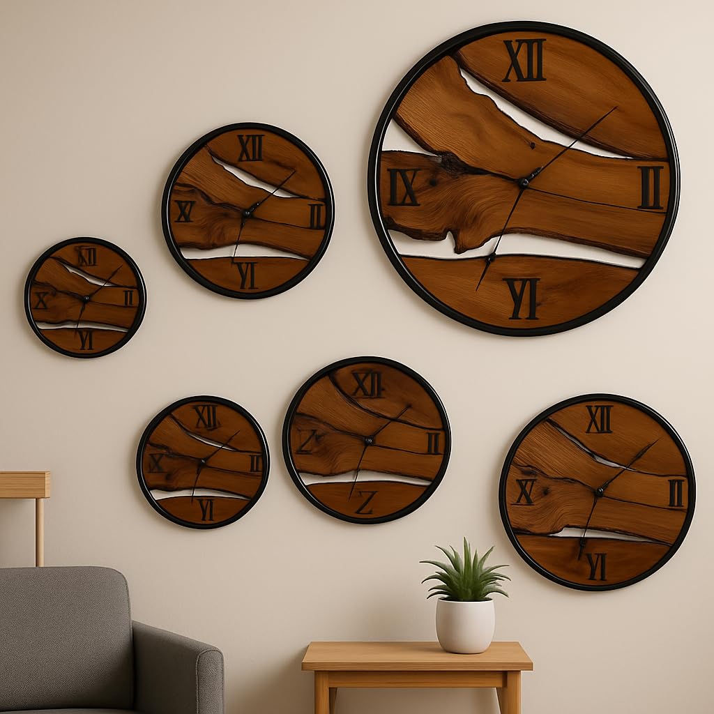 Olive Wood Wall Clock