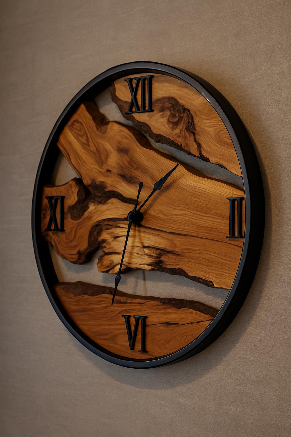 Olive Wood Wall Clock