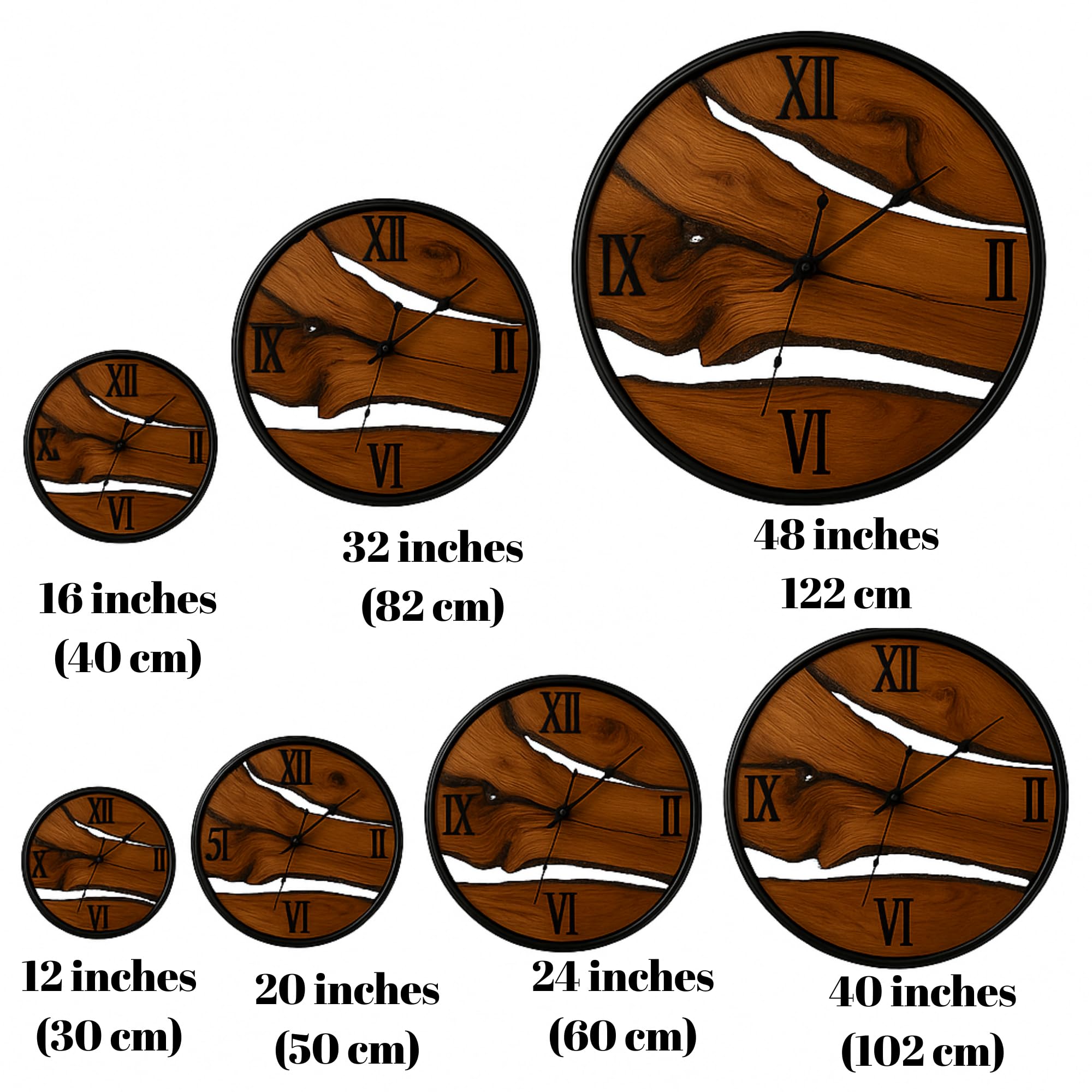 Olive Wood Wall Clock
