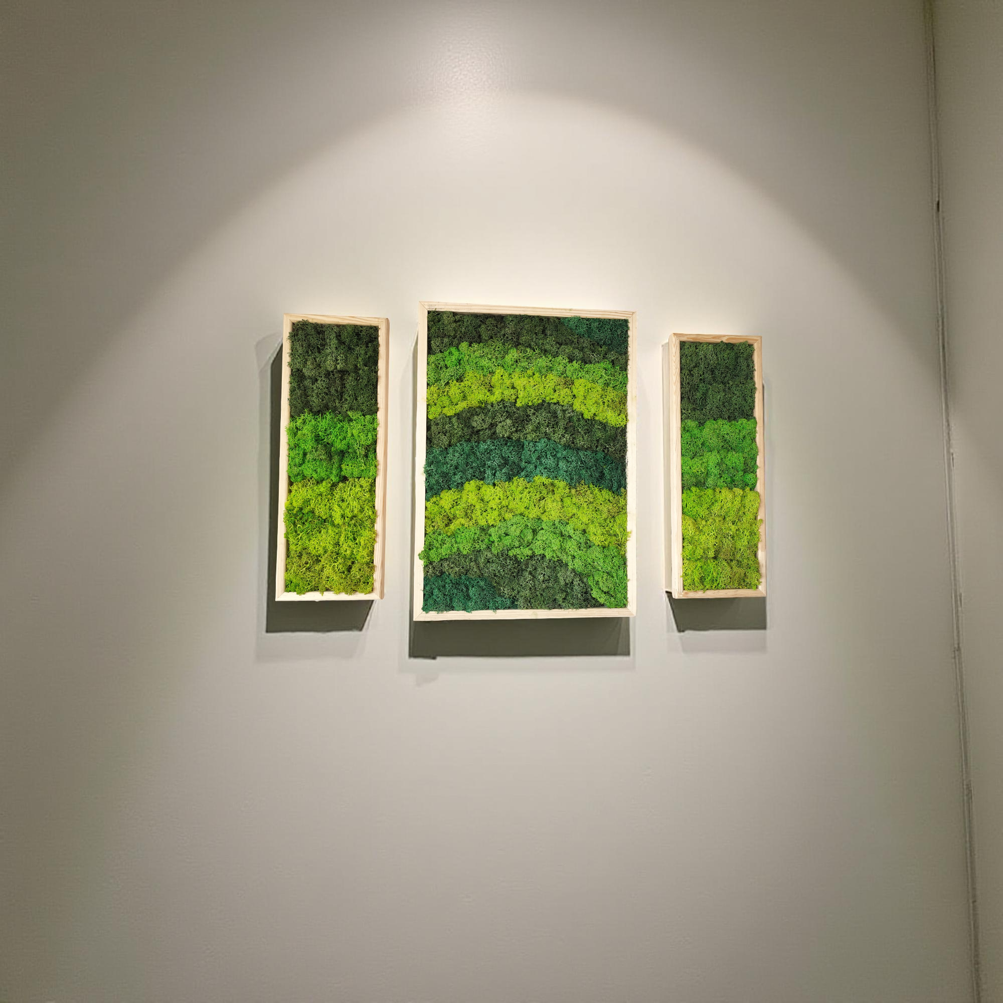 White Wood Framed, Set of 3 Wave Dance