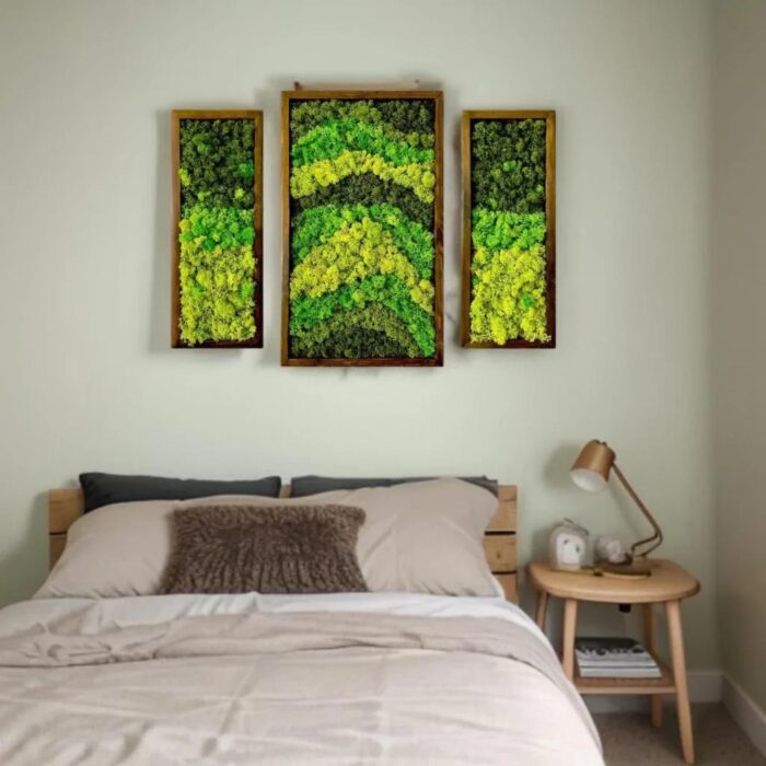 Natural Wood Framed Set of 3