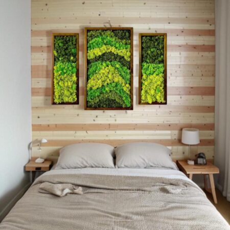 Natural Wood Framed Set of 3