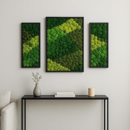 Black Wood Framed, Set of 3 Mosaic