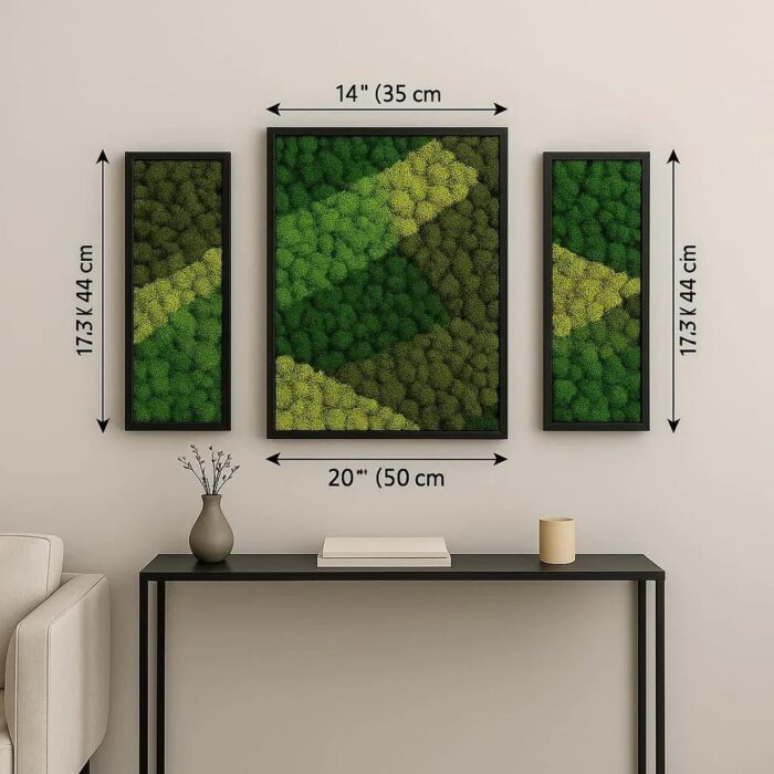 Black Wood Framed, Set of 3 Mosaic
